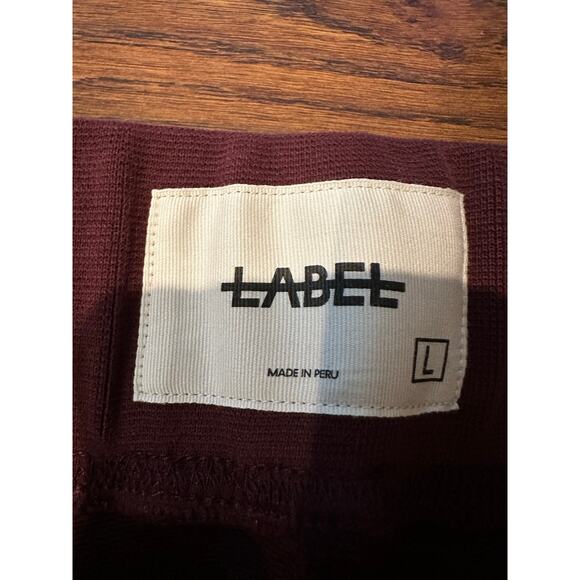 Label Brand Men's Go To Jogger Pant Burgundy Size Large NWT Cotton Comfort - Picture 4 of 7